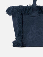 Borsa Colette in spugna blu navy con rilievo