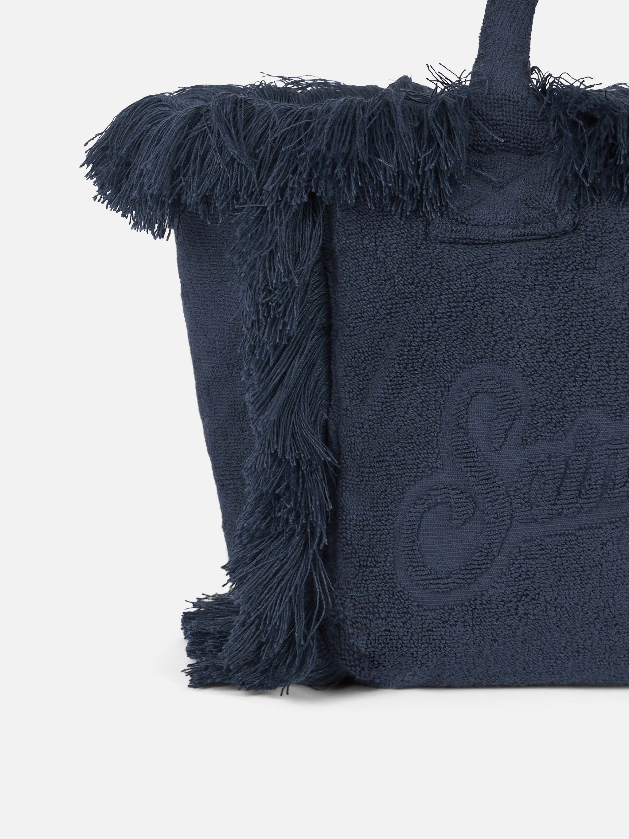 Borsa Colette in spugna blu navy con rilievo