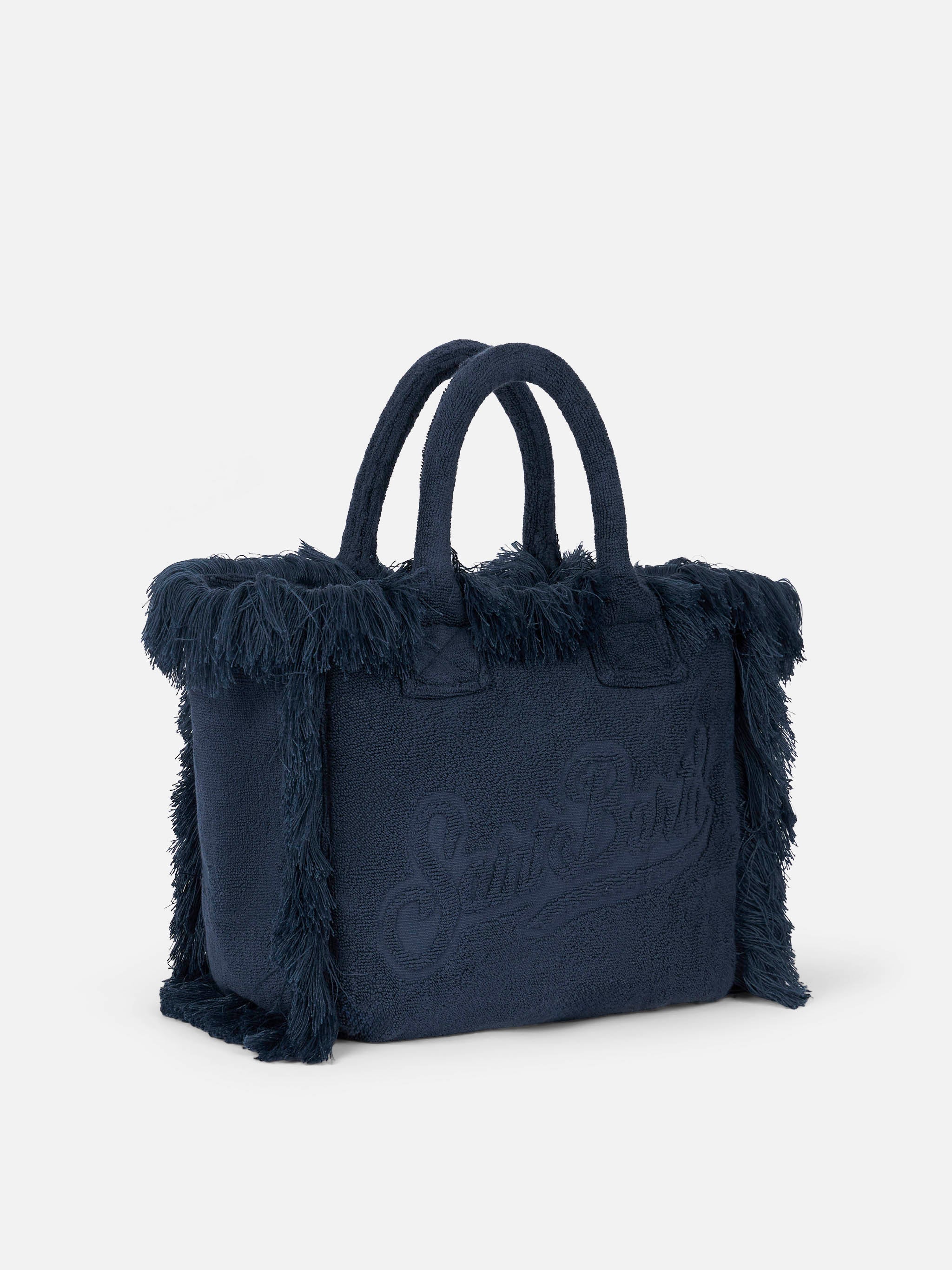 Borsa Colette in spugna blu navy con rilievo