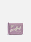 Pochette Aline effetto spugna lilla