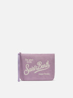 Pochette Aline effetto spugna lilla