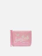 Pochette Aline effetto spugna rosa