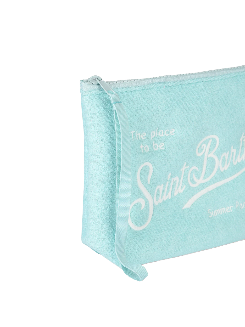 Pochette Aline in spugna verde acqua