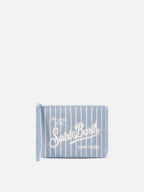 Pochette Aline effetto spugna con fantasia a righe in rilievo