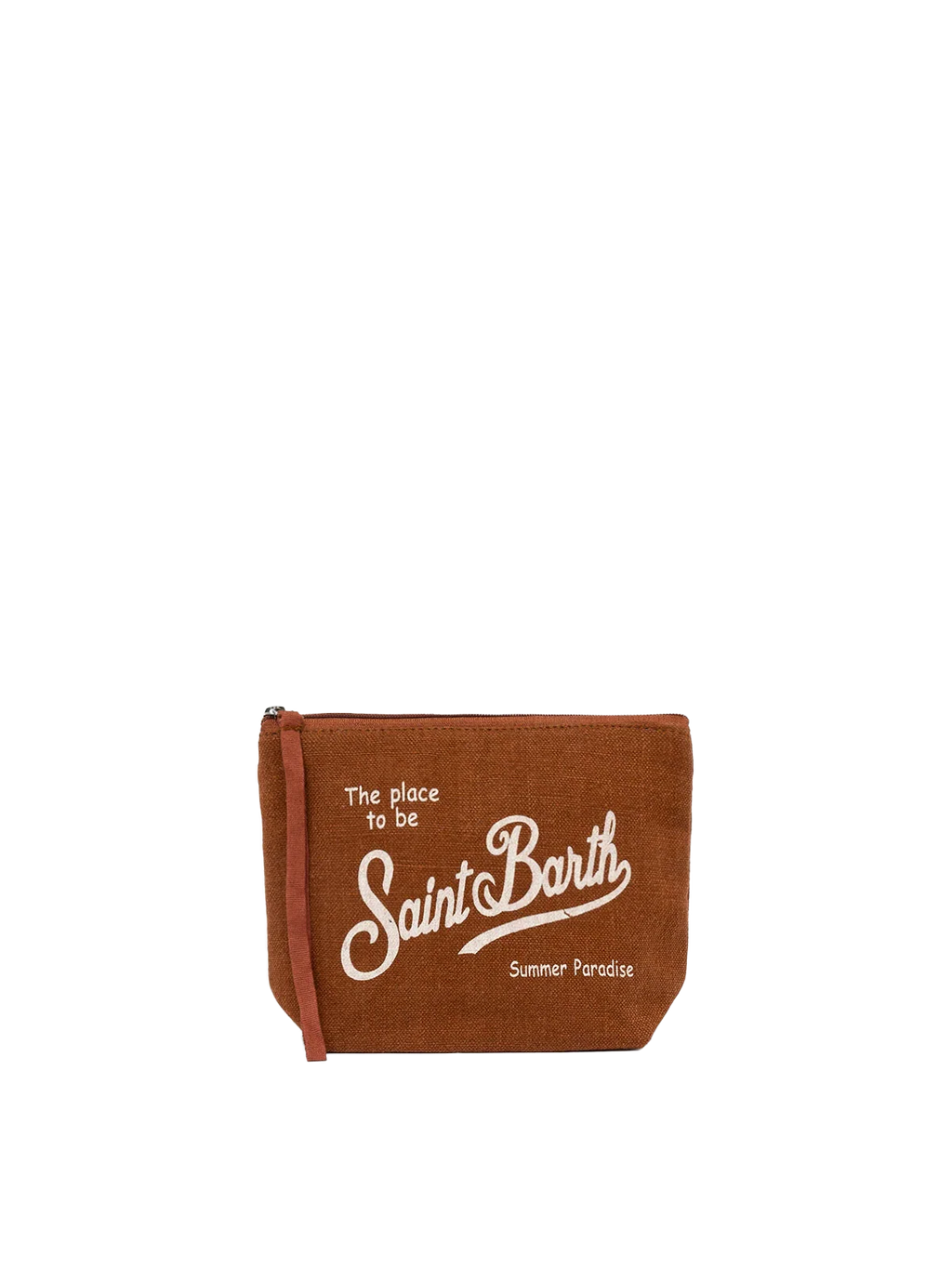 Pochette Aline in lino marrone