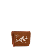 Pochette Aline in lino marrone