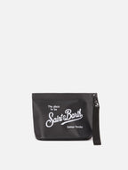 Aline Aqua Pochette impermeabile in PVC nera