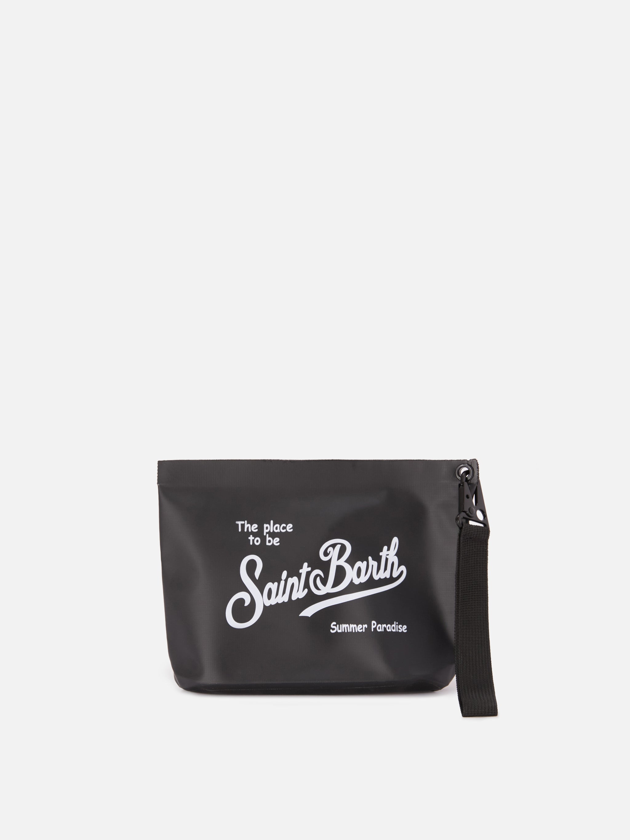 Aline Aqua Pochette impermeabile in PVC nera