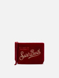 Pochette Aline Velvet in velluto rosso