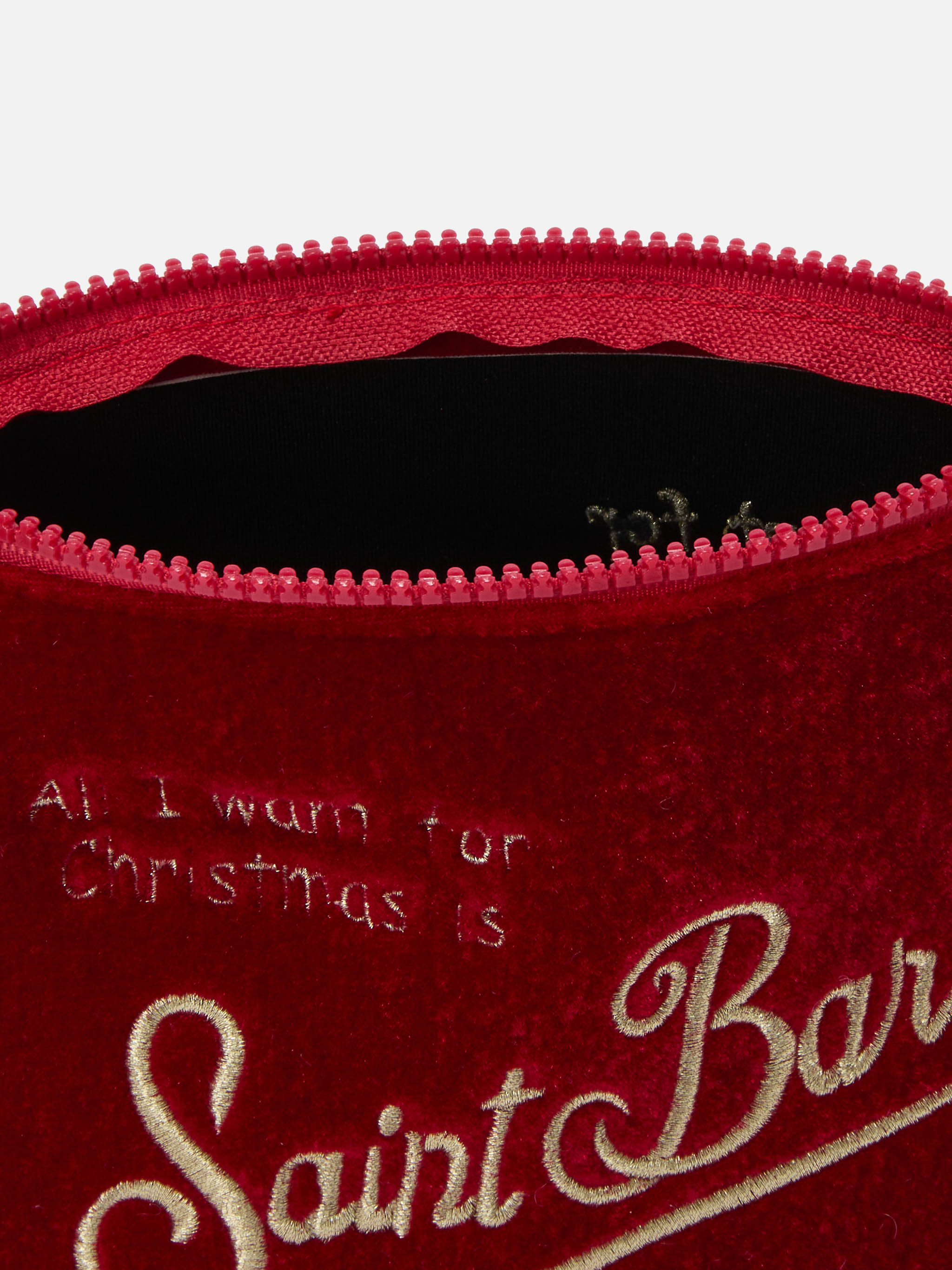 Pochette Aline Velvet in velluto rosso