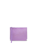 Pochette Aline in velluto lilla con logo Saint Barth in strass