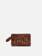 Pochette Aline Tufting in cotone marrone