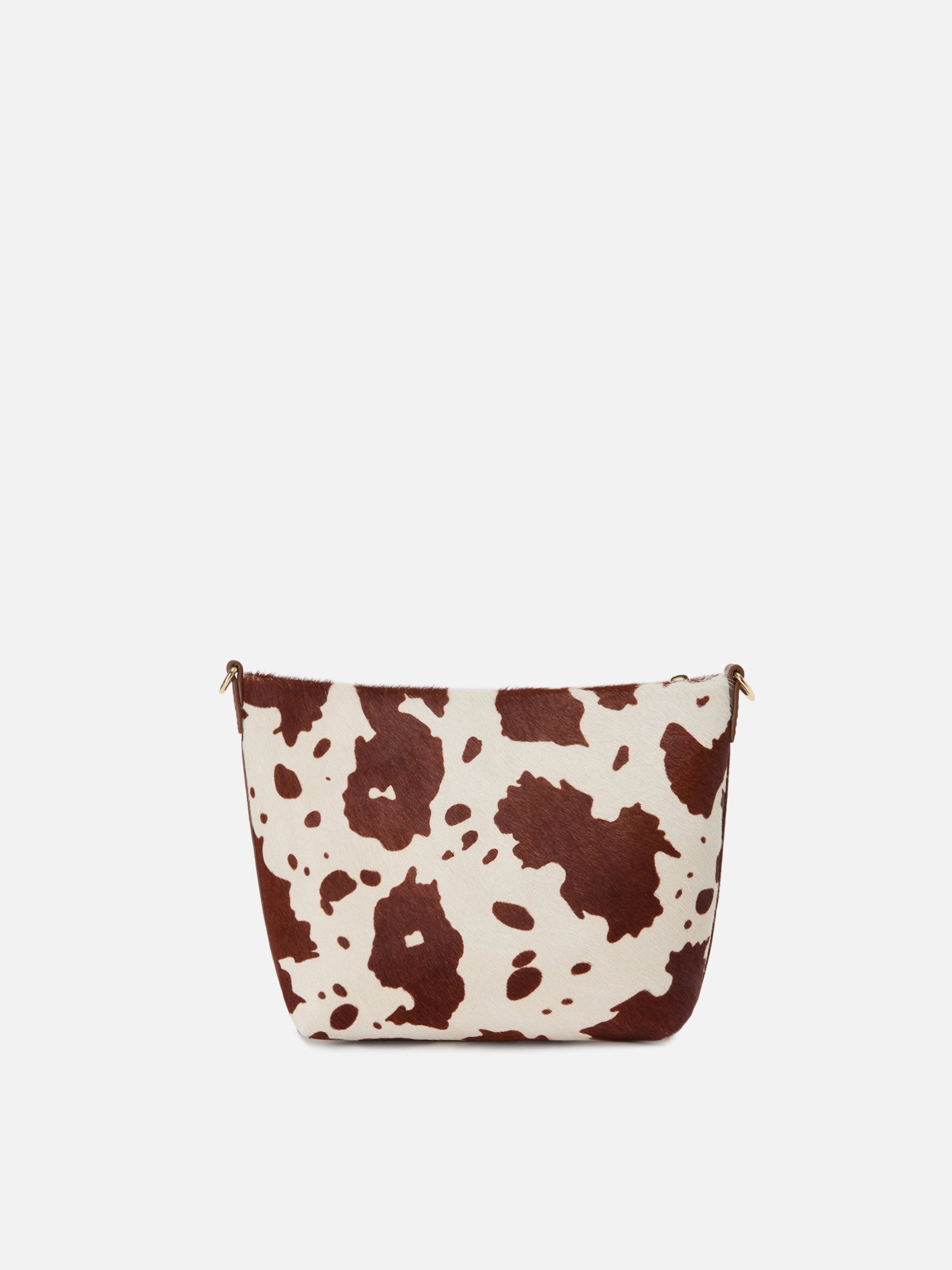 Borsa Aline in cavallino muccato con placchetta logo