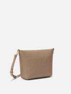 Borsa a spalla Aline Bag in pelle martellata nocciola
