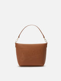 Borsa a spalla Aline Bag in pelle martellata cuoio