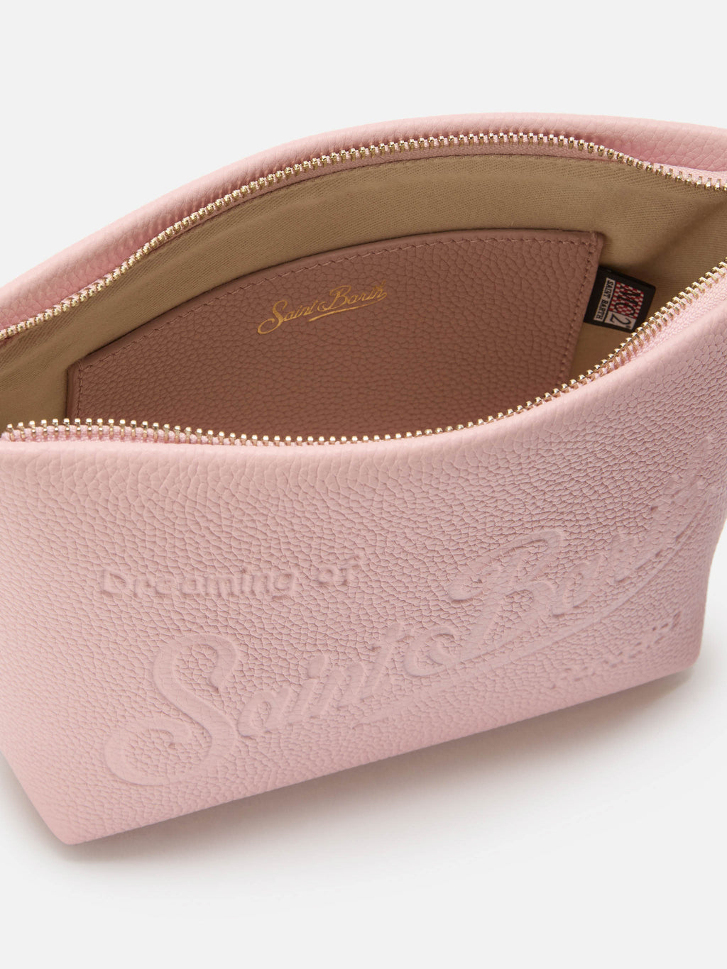 Borsa a spalla Aline Bag in pelle martellata rosa