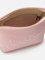 Borsa a spalla Aline Bag in pelle martellata rosa