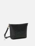 Borsa a spalla Aline Bag in pelle martellata nera