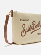 Borsa Aline in canvas con dettagli in pelle