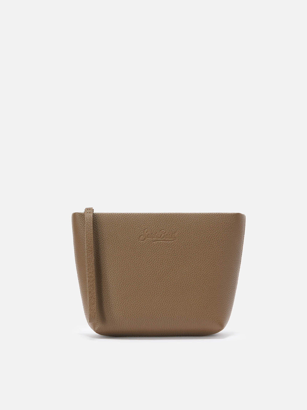 Pochette Aline Pouch in pelle marrone