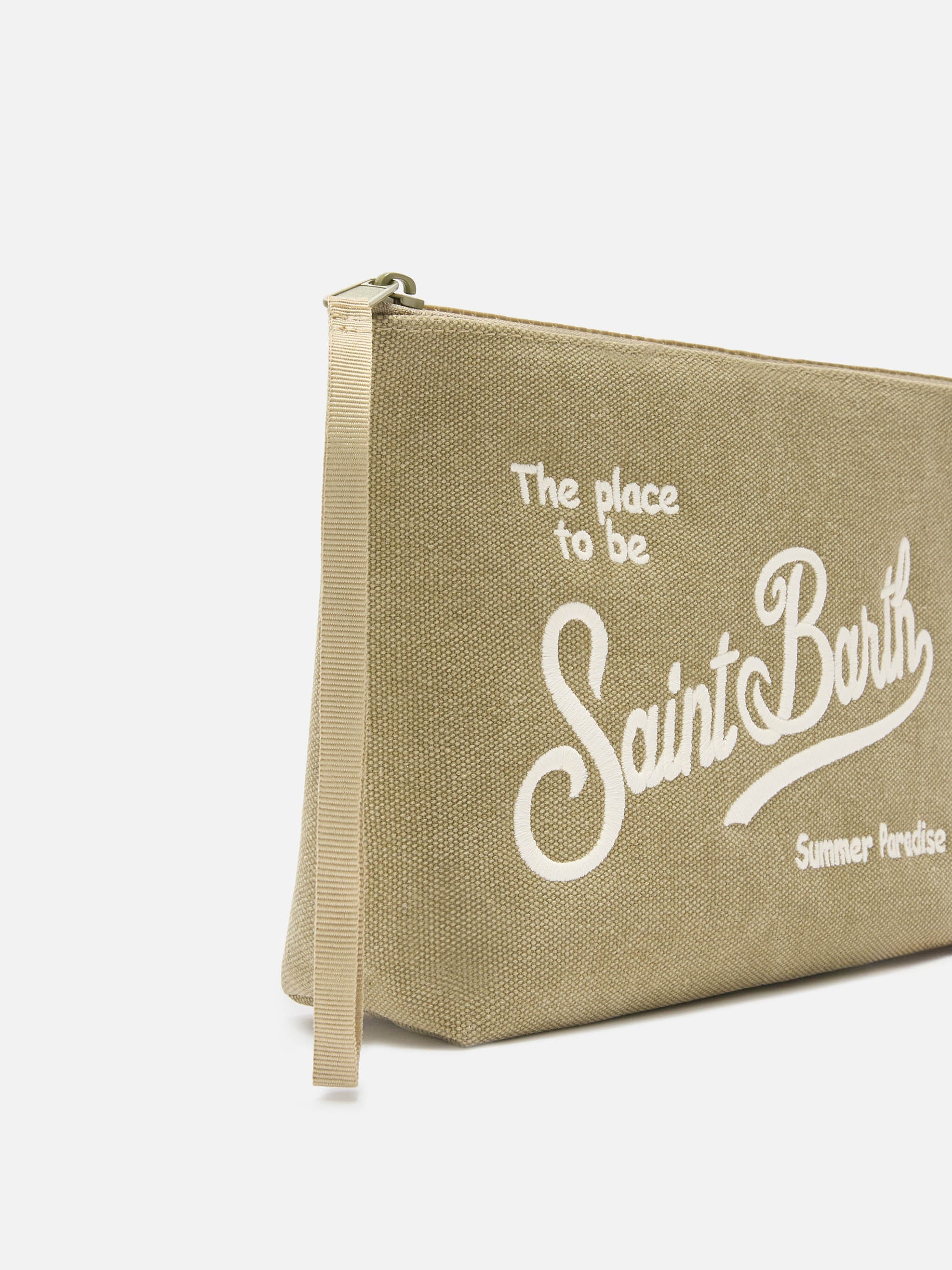 Aline Pochette in canvas marrone