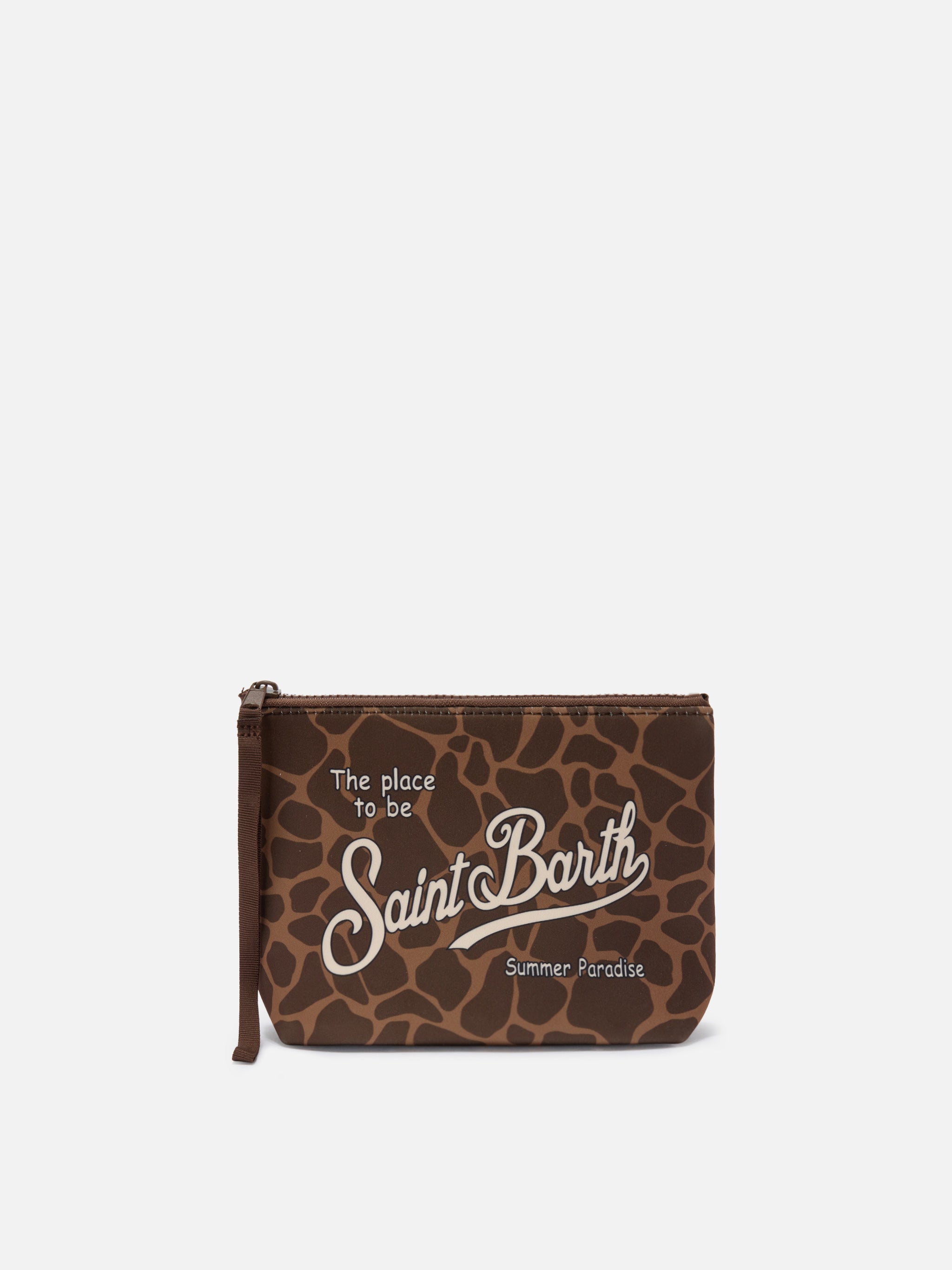 Pochette Aline in scuba con stampa animalier
