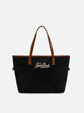 Borsa City nera regular in nylon