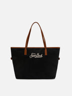Borsa City nera regular in nylon