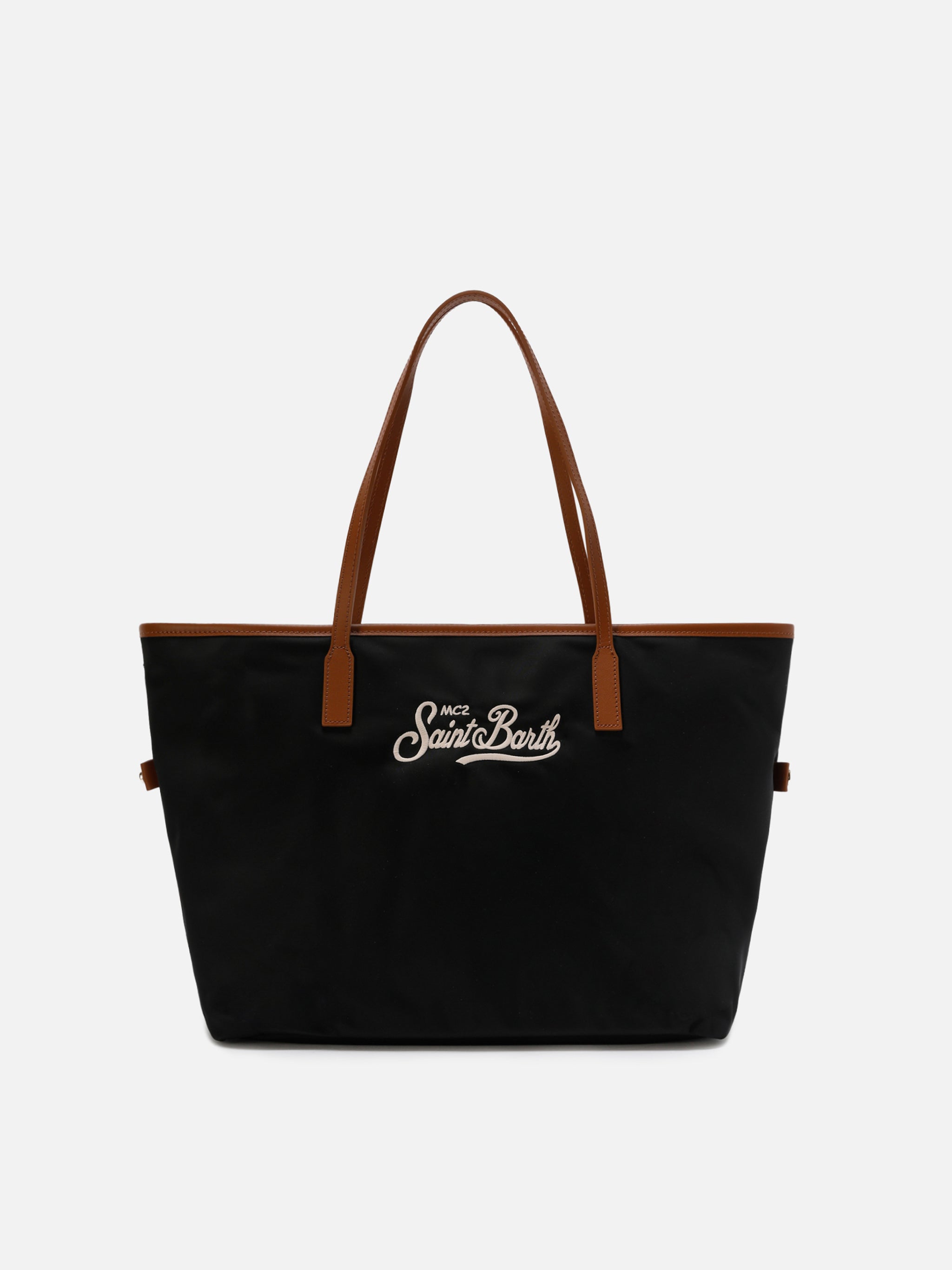 Borsa City nera regular in nylon