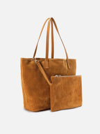 Borsa City regular in camoscio cammello