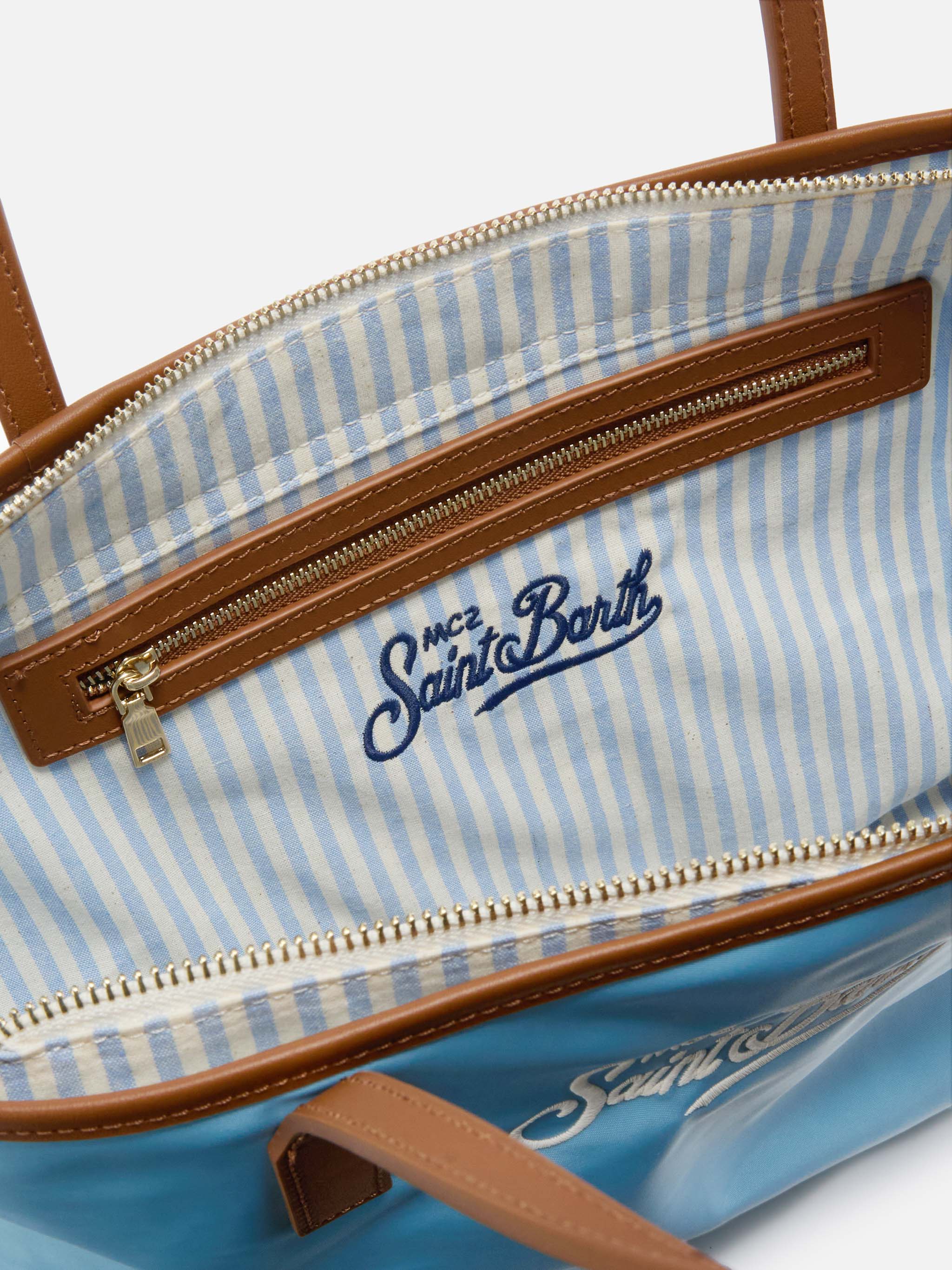 Light blue City medium nylon bag