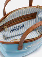 Borsa City mini in nylon azzurra