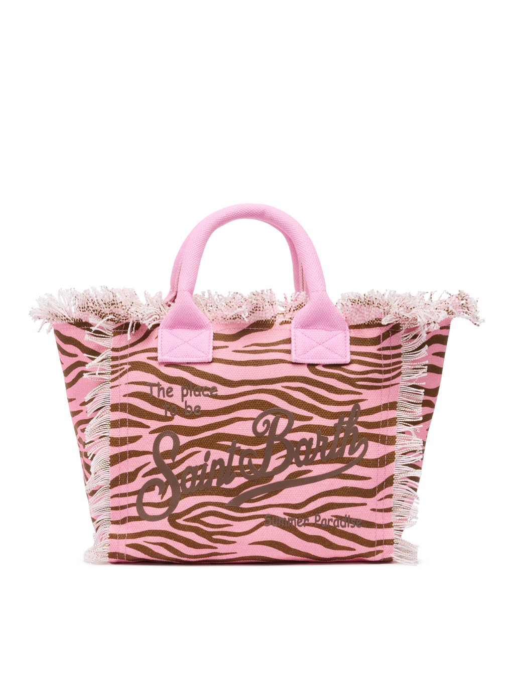 Borsa Colette in canvas di cotone con stampa zebrata
