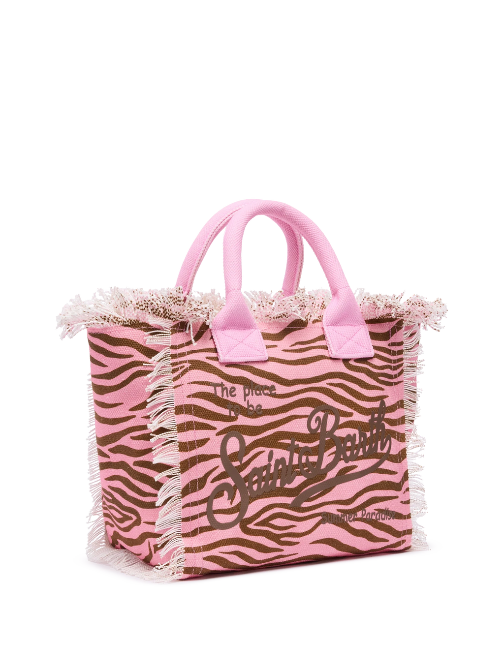 Borsa Colette in canvas di cotone con stampa zebrata