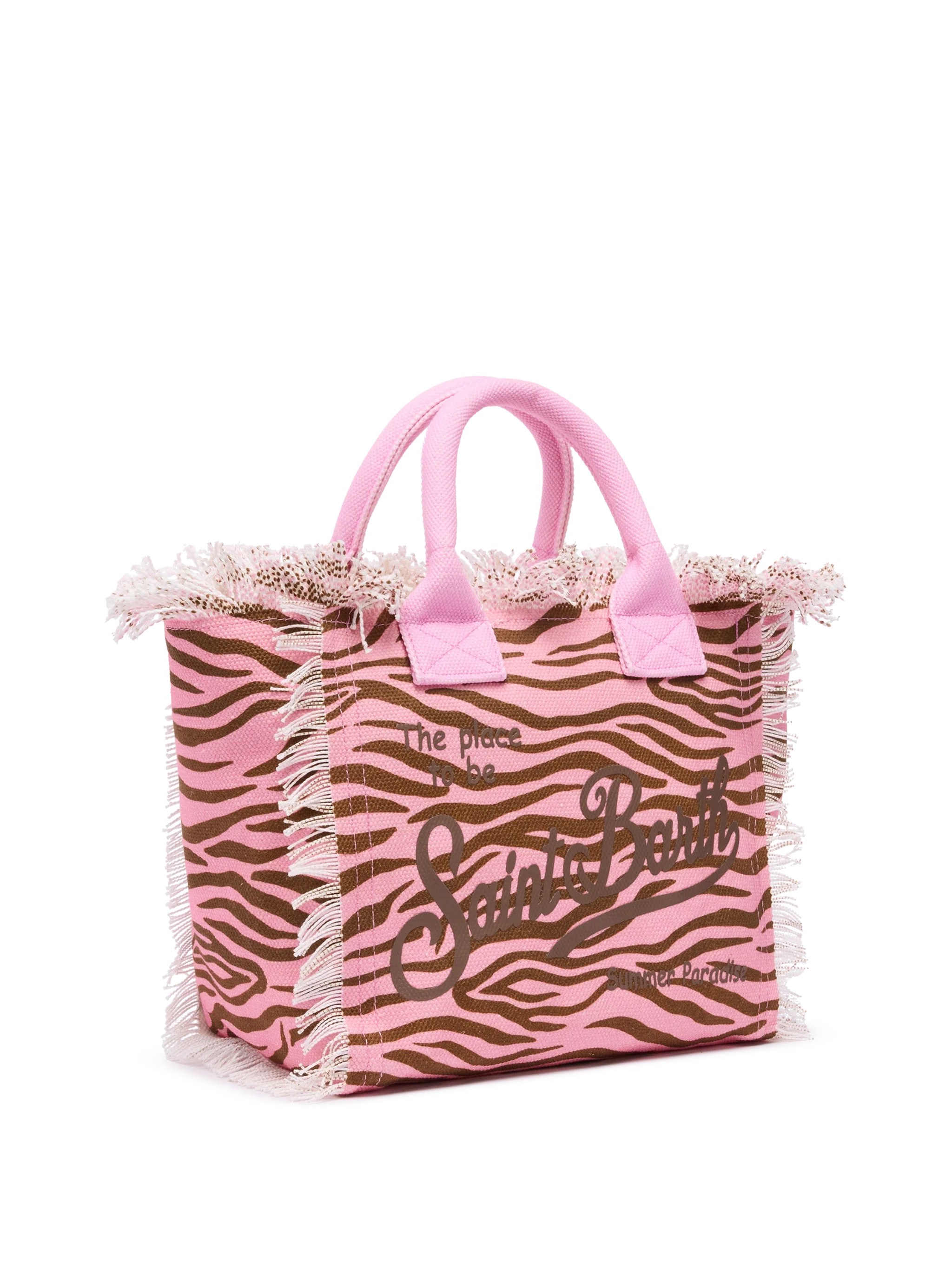 Borsa Colette in canvas di cotone con stampa zebrata