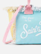 Borsa Colette in canvas di cotone color block