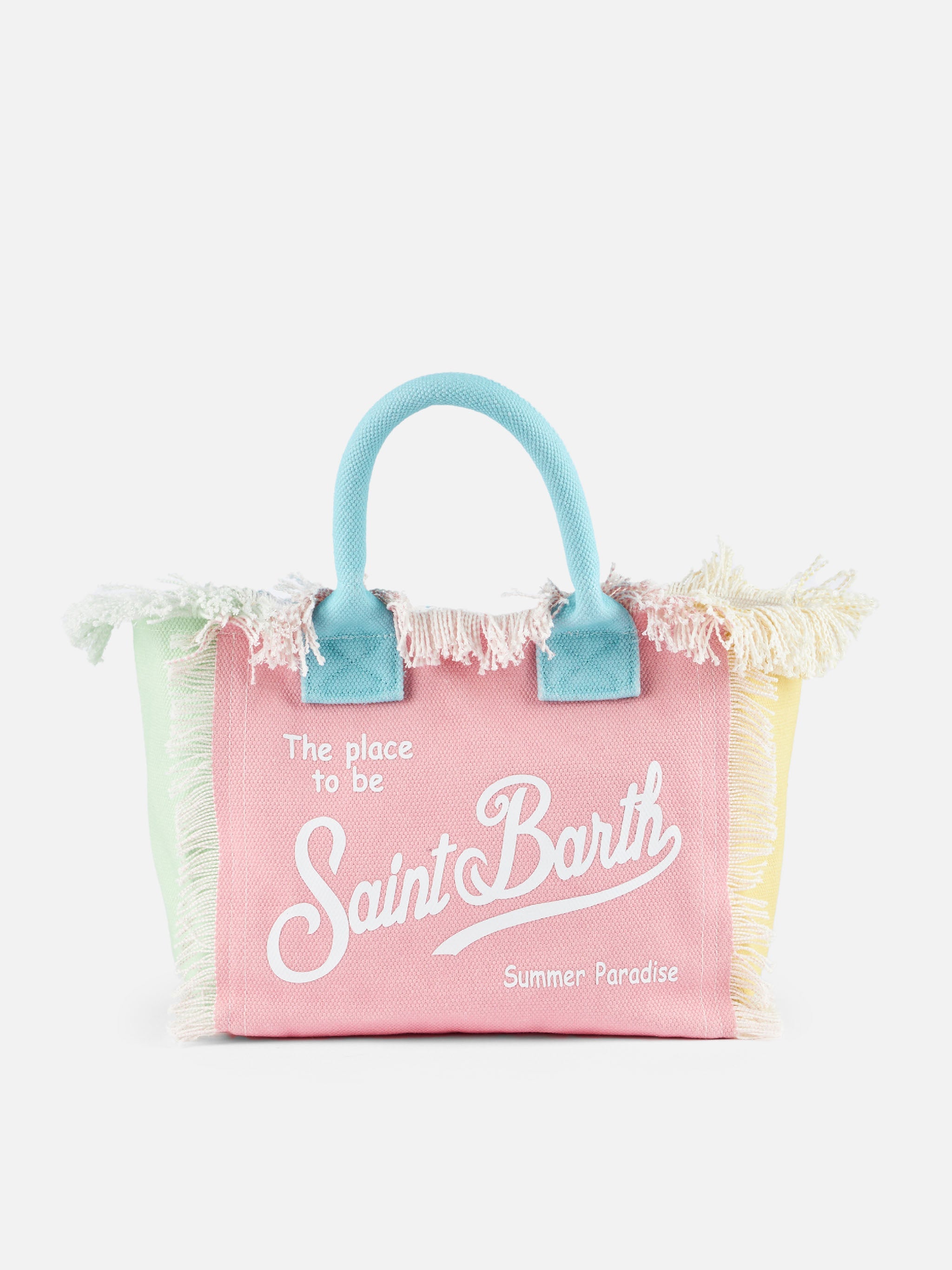 Borsa Colette in canvas di cotone color block