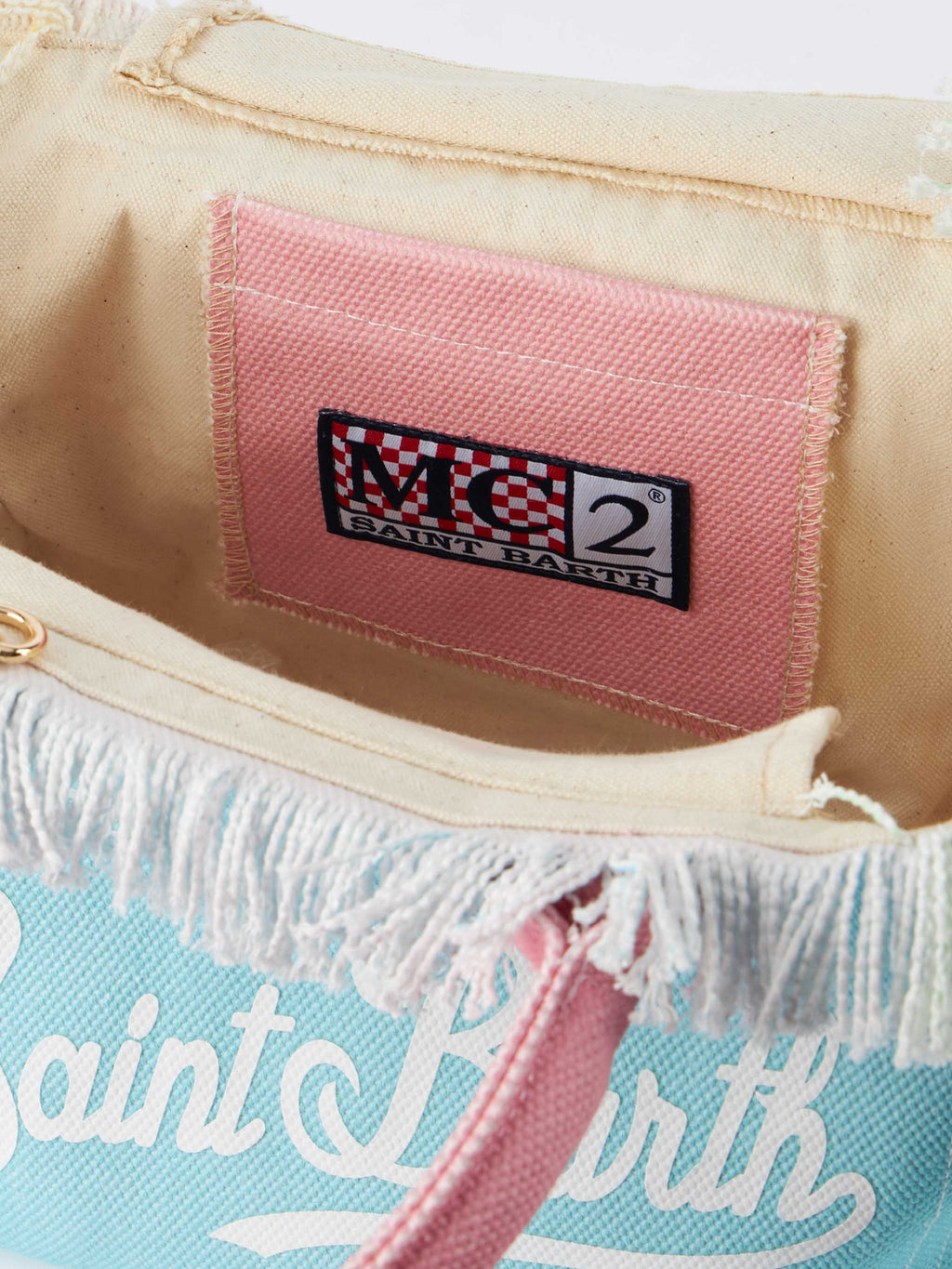 Borsa Colette in canvas di cotone color block
