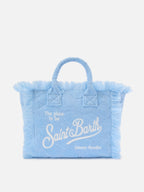 Borsa Colette in tessuto effetto spugna con conchiglie in rilievo