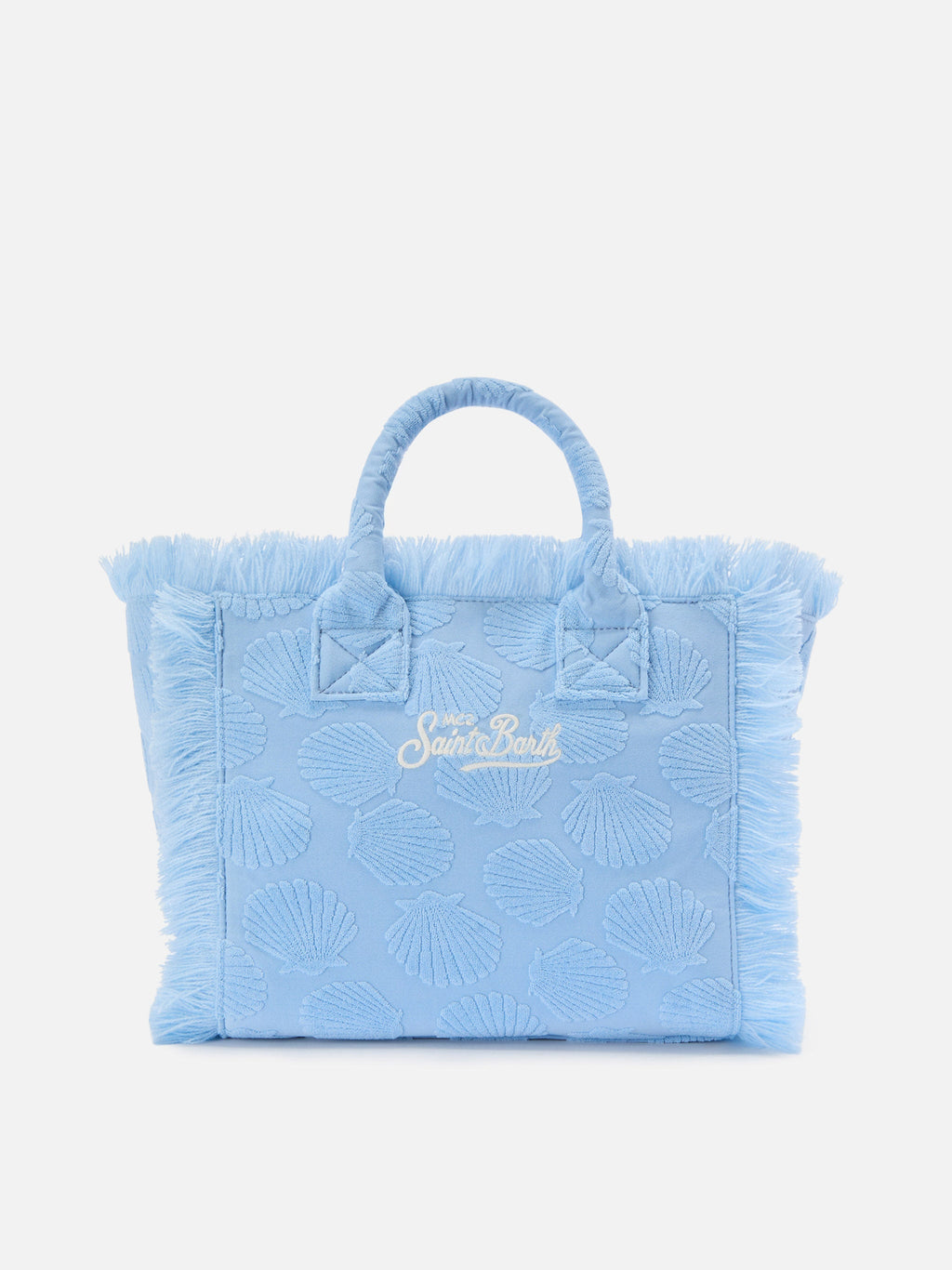 Borsa Colette in tessuto effetto spugna con conchiglie in rilievo