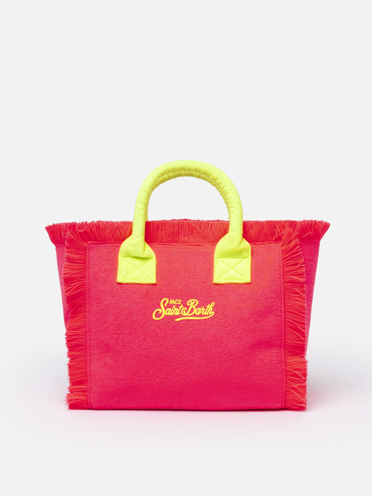 Borsa Colette Sponge goffrata rosa fluo in tessuto effetto spugna