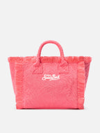 Borsa Colette in tessuto effetto spugna con zebrato in rilievo