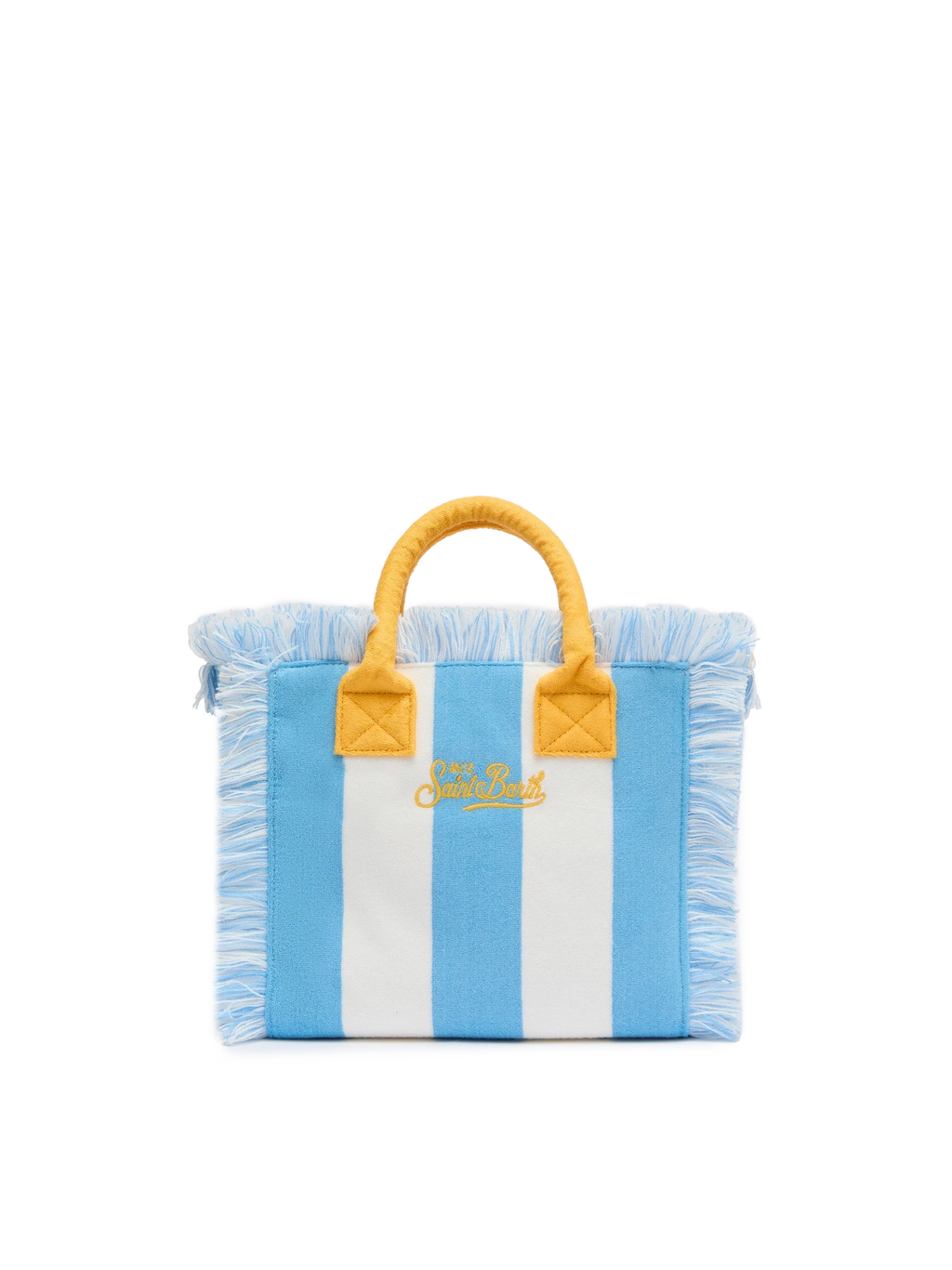 Borsa Colette in spugna azzurra con stampa a righe azzurre