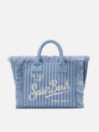 Borsa Colette in tessuto effetto spugnaa righe rosa