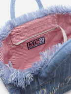 Borsa Colette in tessuto effetto spugnaa righe rosa