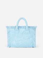 Borsa Colette in spugna azzurra con rilievo