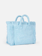 Borsa Colette in spugna azzurra con rilievo