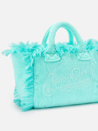 Borsa Colette in tessuto effetto spugna verde acqua tinta unita