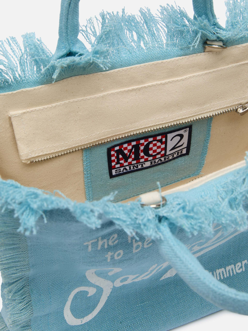 Borsa Colette in 100% LINO azzurro