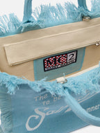 Borsa Colette in 100% LINO azzurro
